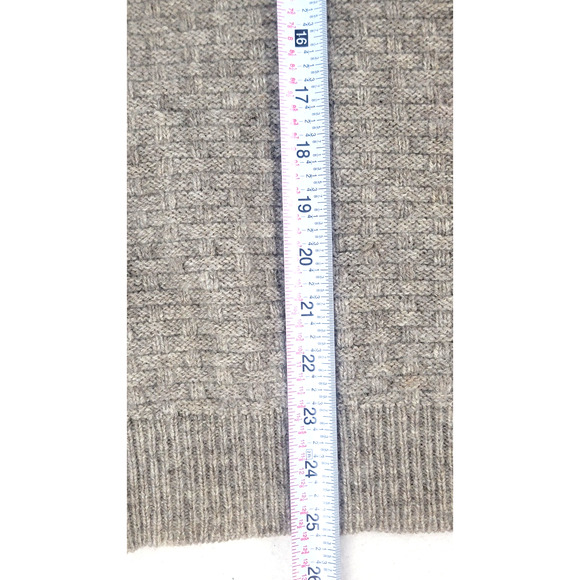 Vintage Orvis 100% Wool Sweater Vest Men's L Made in USA Beige Knit 80s 90s - Picture 10 of 10